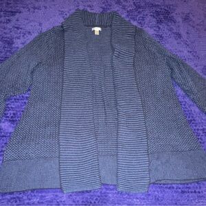 Croft & Barrow Deep Blue Textured Cardigan